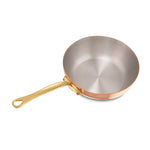Mauviel M'Heritage 150 B Copper & Stainless Steel Curved Splayed Sauté Pan With Lid, 1.2-Quart