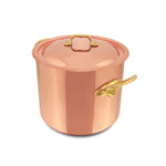Mauviel M'Heritage 150 B Copper 9.9-Quart Stockpot With Lid and Brass Handles