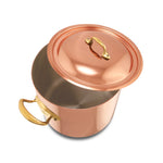 Mauviel M'Heritage 150 B Copper 9.9-Quart Stockpot With Lid and Brass Handles