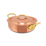 Mauviel M'Heritage 150 B Copper & Stainless Steel Rondeau With Lid, 3.2-Quart