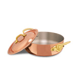 Mauviel M'Heritage 150 B Copper & Stainless Steel Rondeau With Lid, 6-Quart