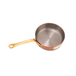 Mauviel M'Heritage M'200 B 3.3 Quart Saute Pan With Lid, Brass Handle