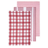 MU Kitchen Terry Kitchen Towel, Set of 3, Crimson