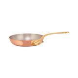 Mauviel M'Heritage 200 B 2mm Polished Copper & Stainless Steel Frying Pan With Brass Handles, 10.24-in, Made In France