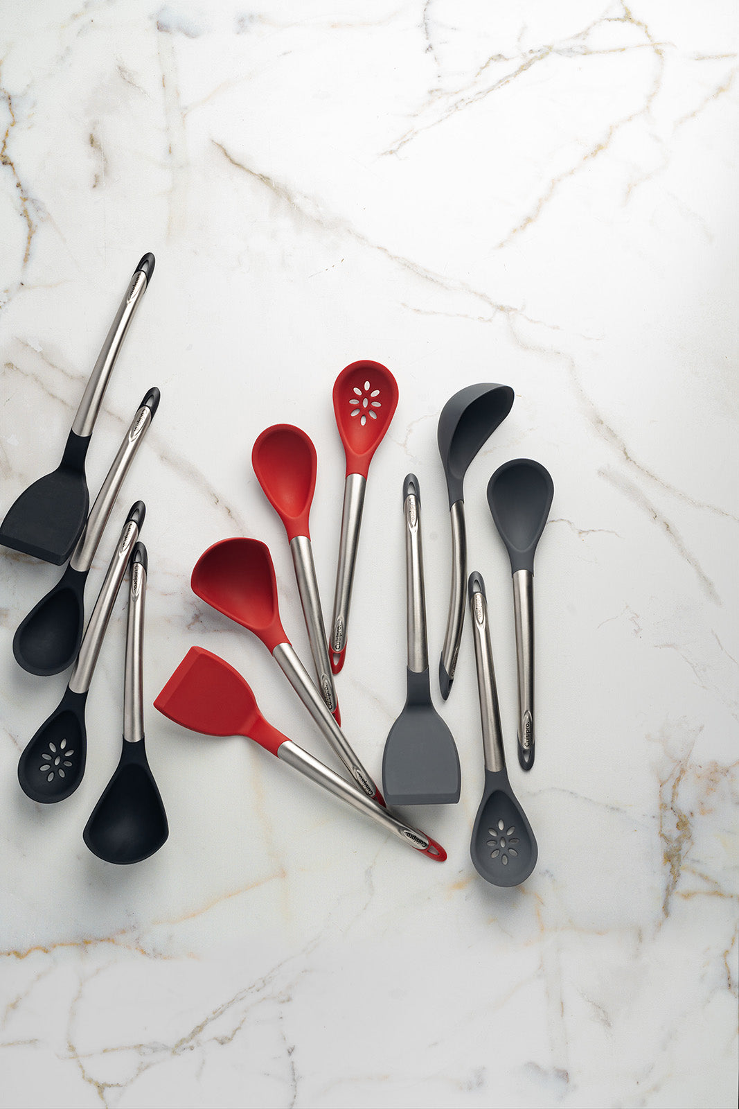 Cuisipro Silicone & Stainless Steel 12.25-Inch Ladle, Black