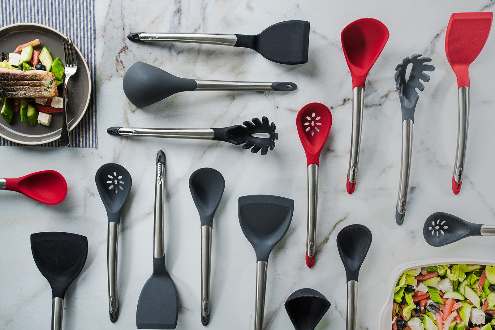 Cuisipro Silicone & Stainless Steel 12.25-Inch Ladle, Gray