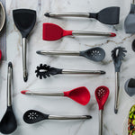 Cuisipro Silicone & Stainless Steel 12.5-Inch Turner, Red
