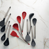Cuisipro Silicone & Stainless Steel 12.5-Inch Turner, Red