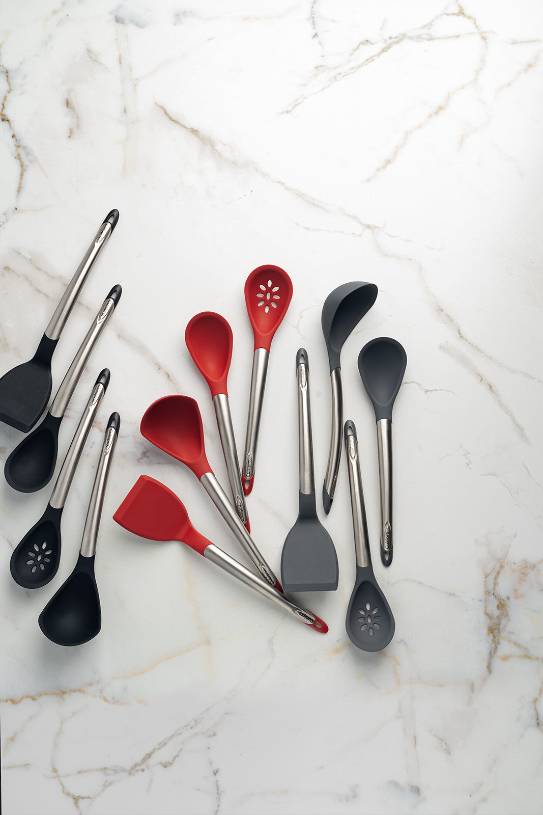 Cuisipro Silicone & Stainless Steel 12.5-Inch Turner, Red