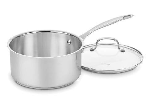 Cuisinart Chef's Classic Stainless 3 Qt. Cook and Pour Saucepan w/Cover