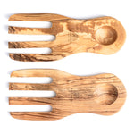 Berard Olive Wood Salad Serving Hands, 2 Piece Set