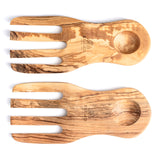 Berard Olive Wood Salad Serving Hands, 2 Piece Set