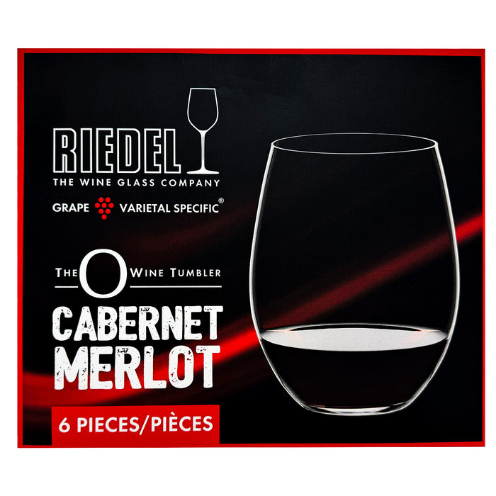 Riedel O Cabernet / Merlot Wine Tumbler, Set of 6 in Gift Box, Clear