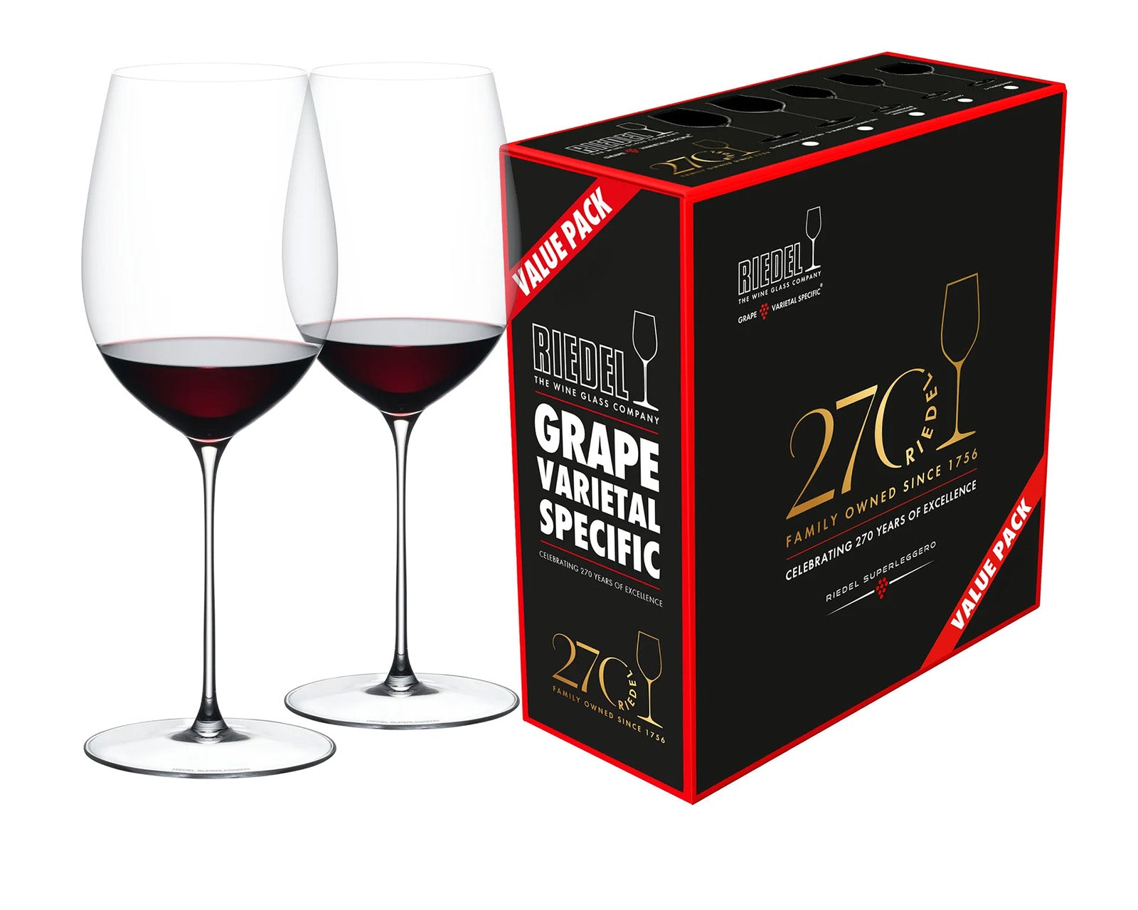 Riedel Superleggero Bordeaux Grand Cru 2 Piece Wine Glass Set