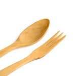 Berard Contour 12-Inch Olive Wood Salad Servers, 2 Piece Set