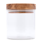 Berard Glass Storage Jar With Olive Wood Lid, 13.5-ounce