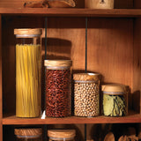 Berard Glass Storage Jar With Olive Wood Lid, 13.5-ounce