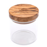 Berard Glass Storage Jar With Olive Wood Lid, 13.5-ounce