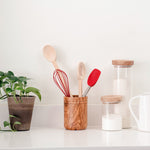 Berard Glass Storage Jar With Olive Wood Lid, 20-ounce