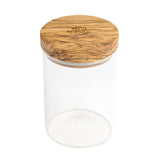 Berard Glass Storage Jar With Olive Wood Lid, 20-ounce