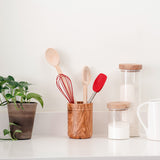 Berard Glass Storage Jar With Olive Wood Lid, 50-ounce