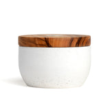 Berard France Olive Wood & Concrete Salt Keeper Box