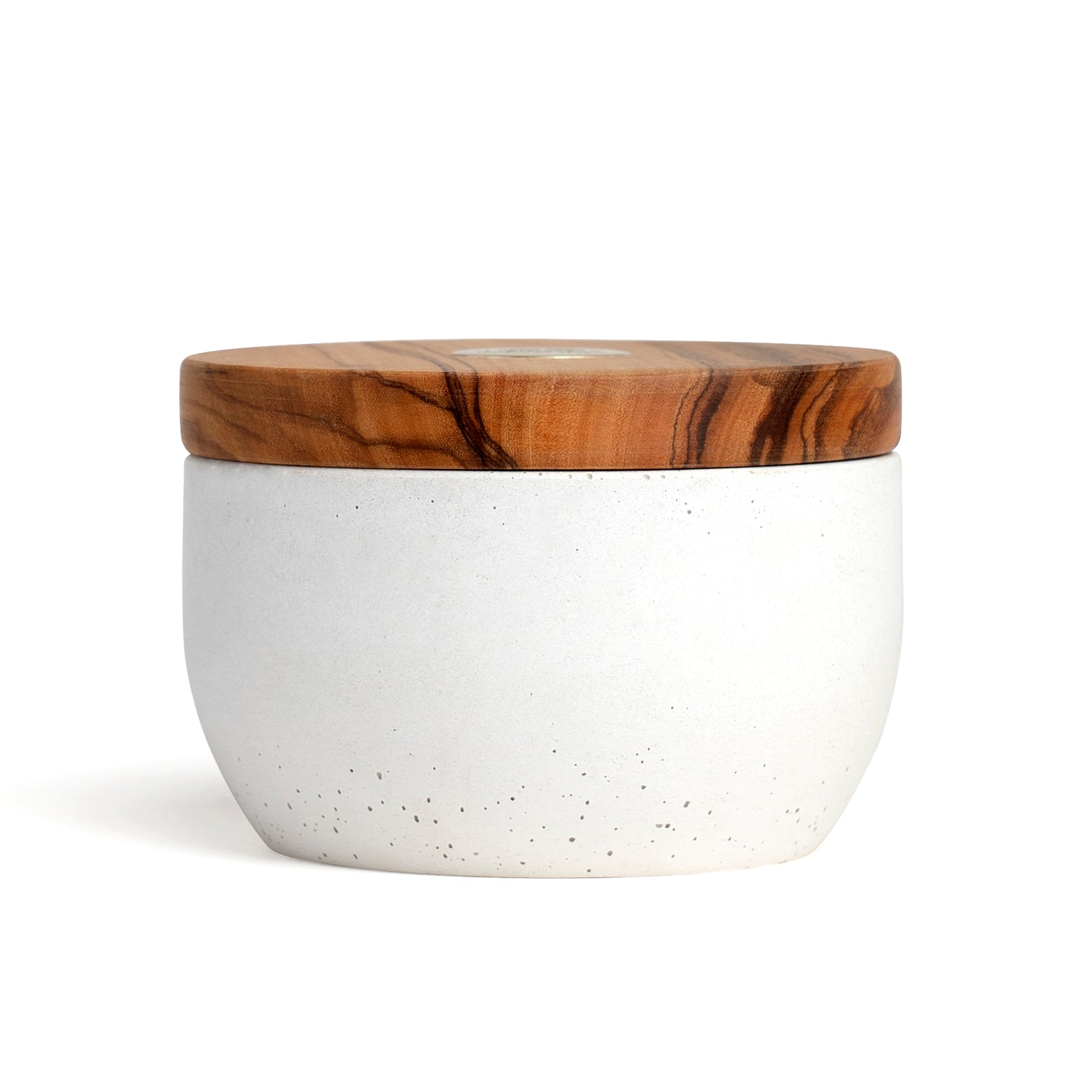 Berard France Olive Wood & Concrete Salt Keeper Box