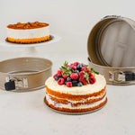 Cuisipro Nonstick 8-Inch Springform Pan with Wave Pattern, Champagne