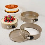 Cuisipro Nonstick 10-Inch Springform Pan with Wave Pattern, Champagne