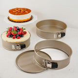 Cuisipro Nonstick 10-Inch Springform Pan with Wave Pattern, Champagne