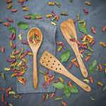Berard Handcrafted Olive Wood 12 Inch Curved Slotted Spatula