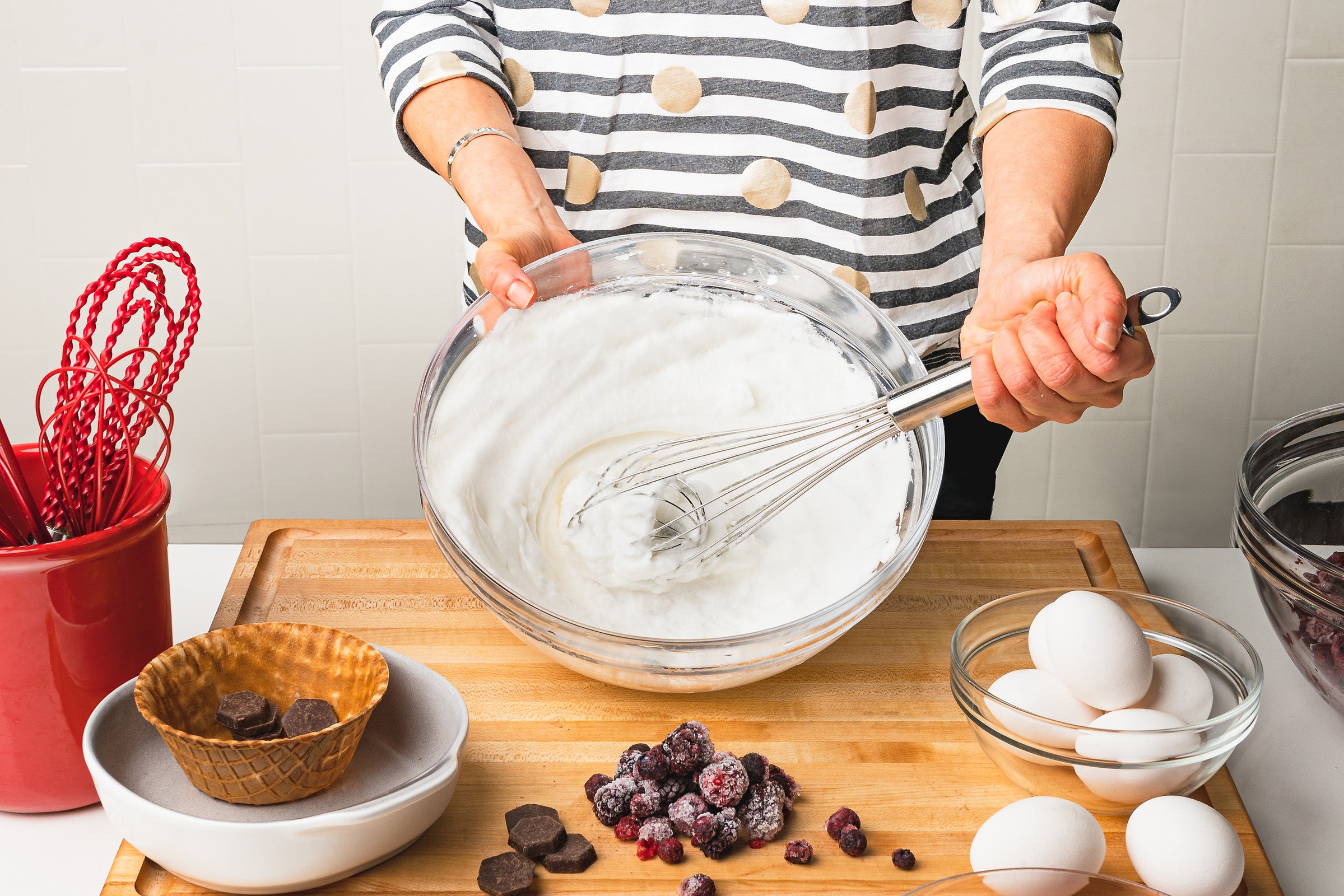 Cuisipro 12 Inch Duo Whisk Stainless Steel Ball Whisk Solid Handle