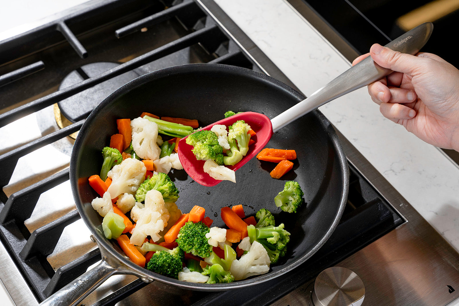 Cuisipro Silicone and Stainless Steel 11.5-Inch Spoon, Red