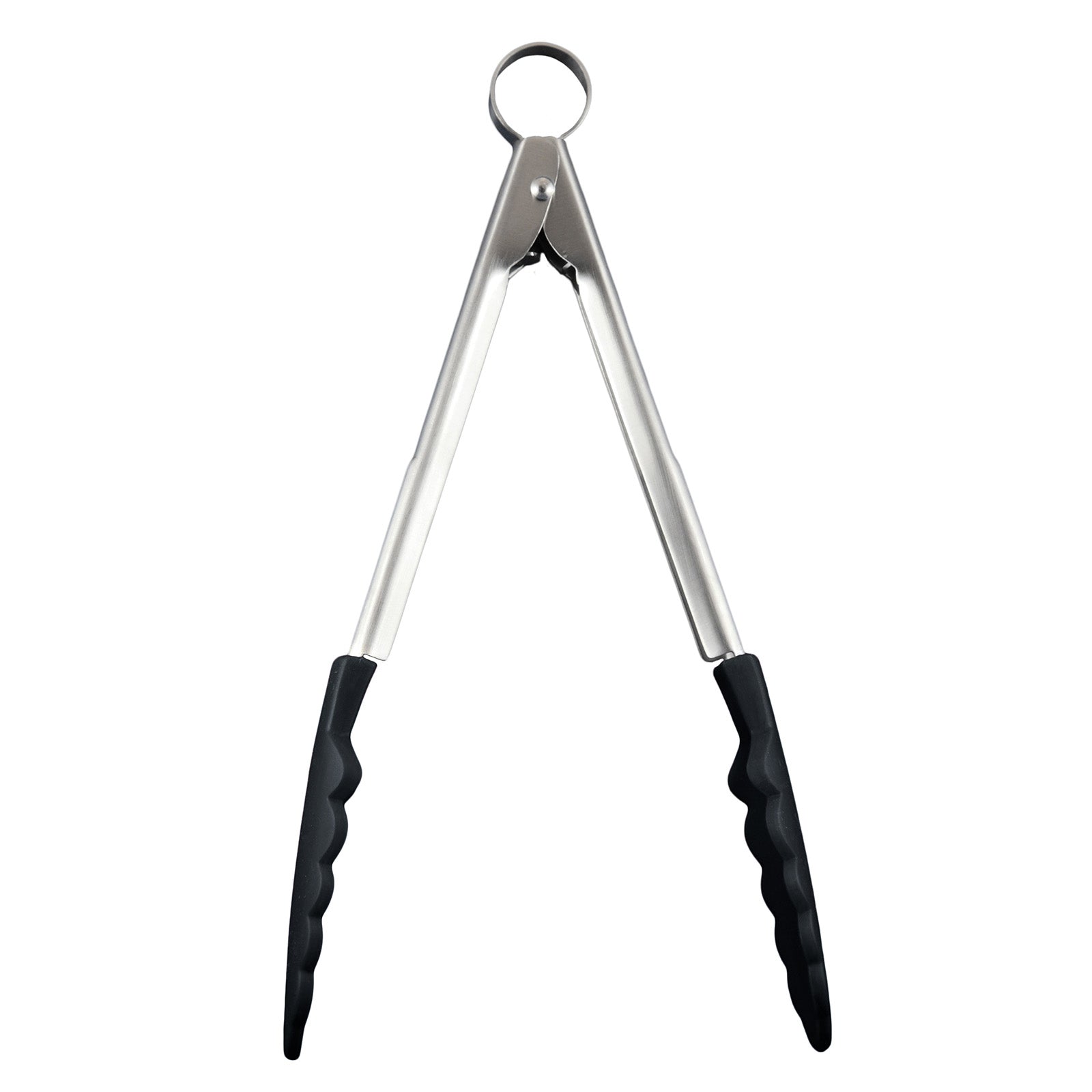 Cuisipro 9.5 Inch Silicone Locking Tongs, Black