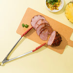 Cuisipro 12 Inch Stainless Steel Silicone Locking Tongs, Red