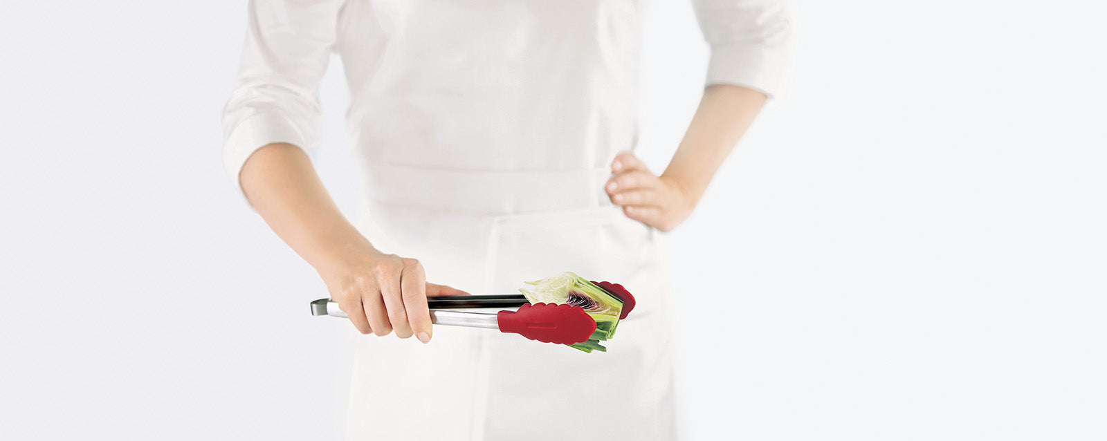 Cuisipro 12 Inch Stainless Steel Silicone Locking Tongs, Red