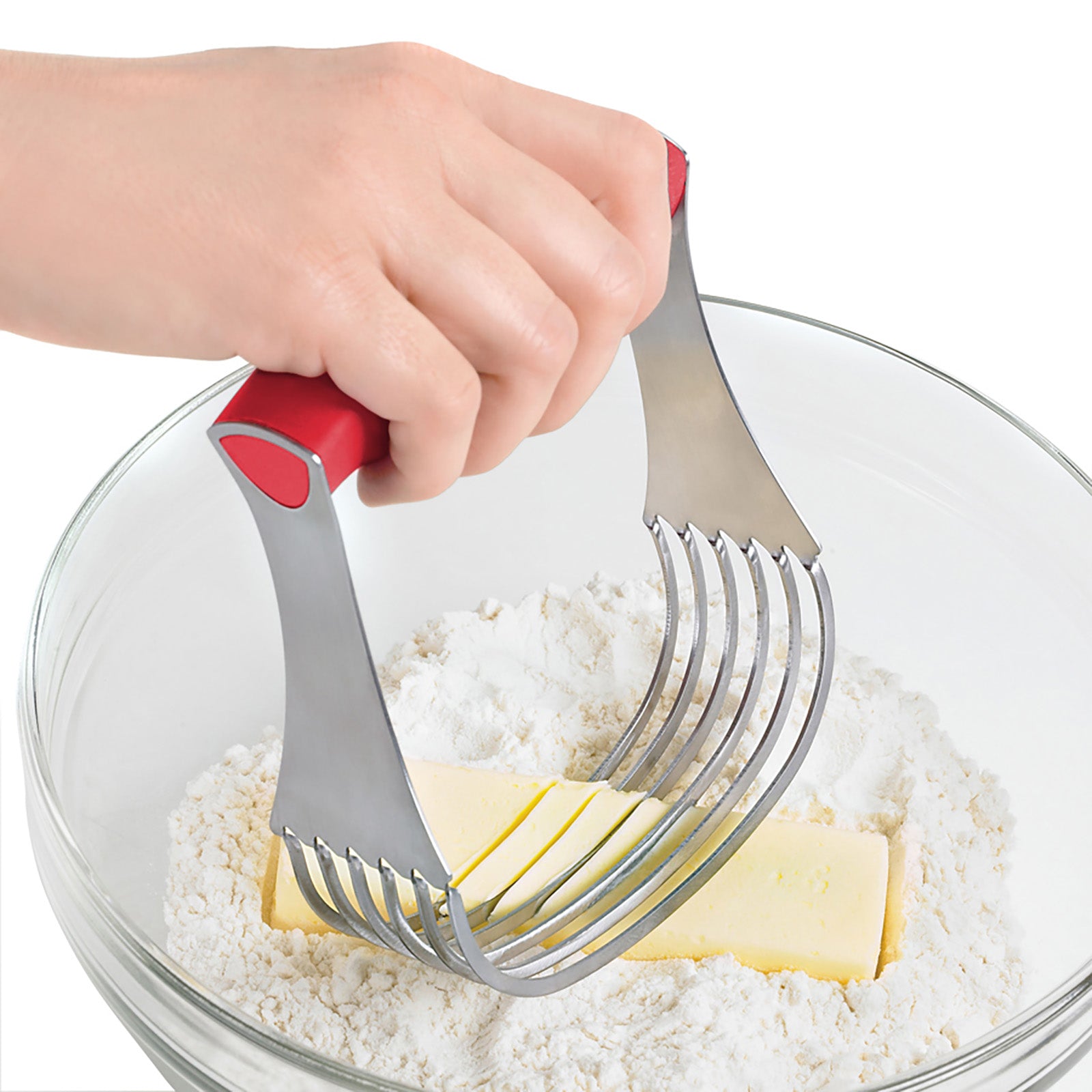 Cuisipro 5.25 Inch Deluxe Pastry Blender, Red