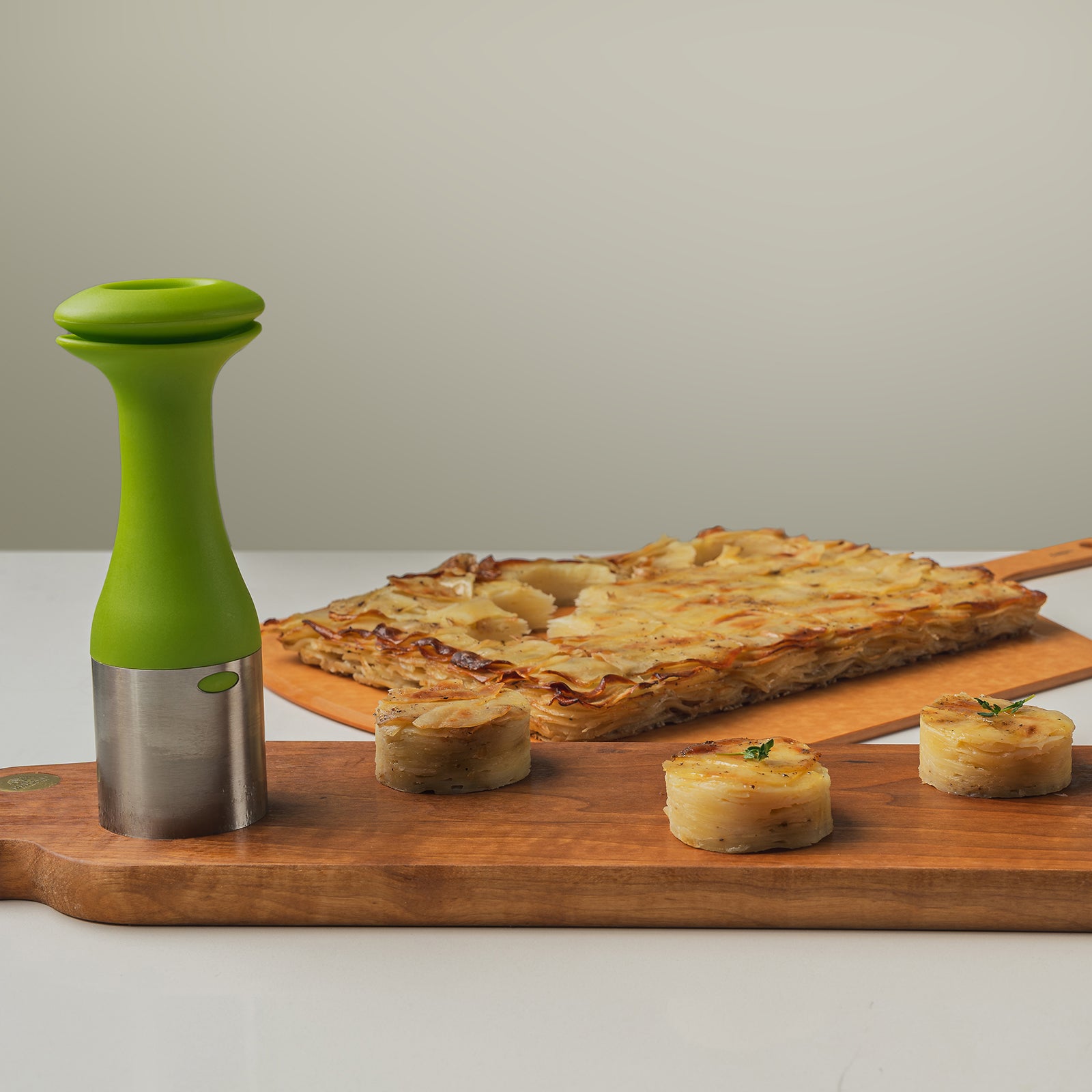 Cuisipro Scoop And Stack Cylinder Shaped Ice Cream Scoop, Green