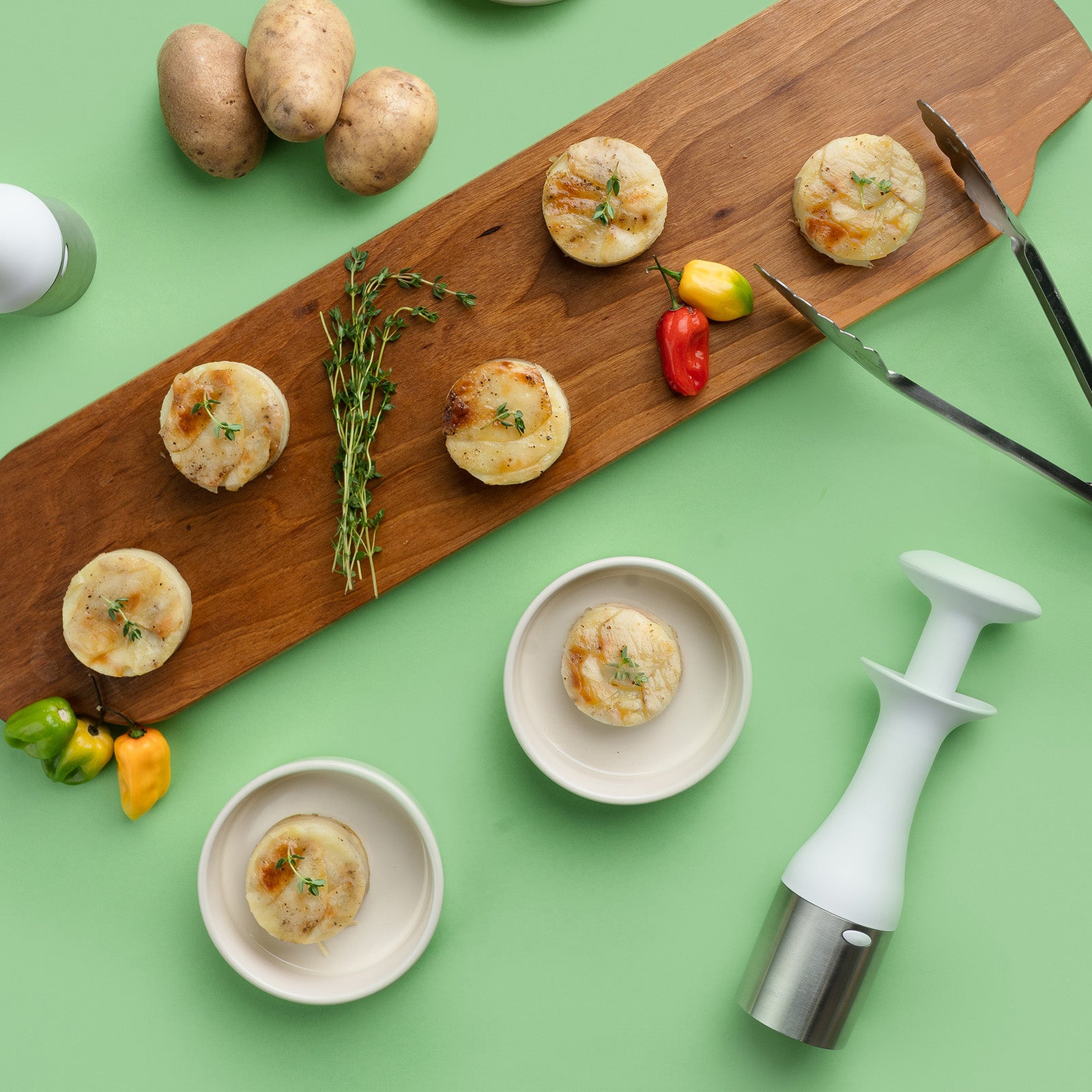 Cuisipro Scoop And Stack Cylinder Shaped Ice Cream Scoop, White
