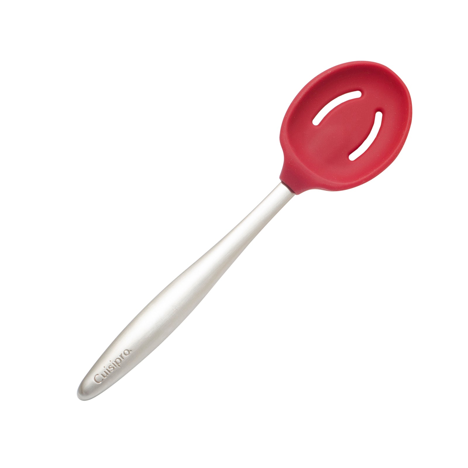 Cuisipro 8-Inch Silicone Piccolo Slotted Spoon, Red