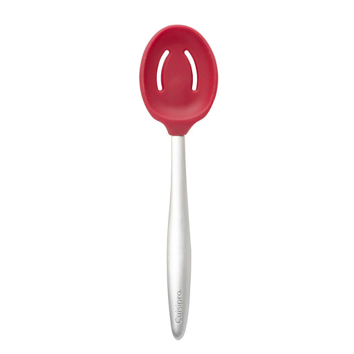 Cuisipro 8-Inch Silicone Piccolo Slotted Spoon, Red
