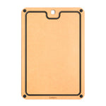 Cuisipro Fibre Wood Cutting Board with Silicone Feet, 16 x 11 Inch, Natural/Slate