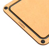 Cuisipro Fibre Wood Cutting Board with Silicone Feet, 12 x 9 Inch, Natural/Slate