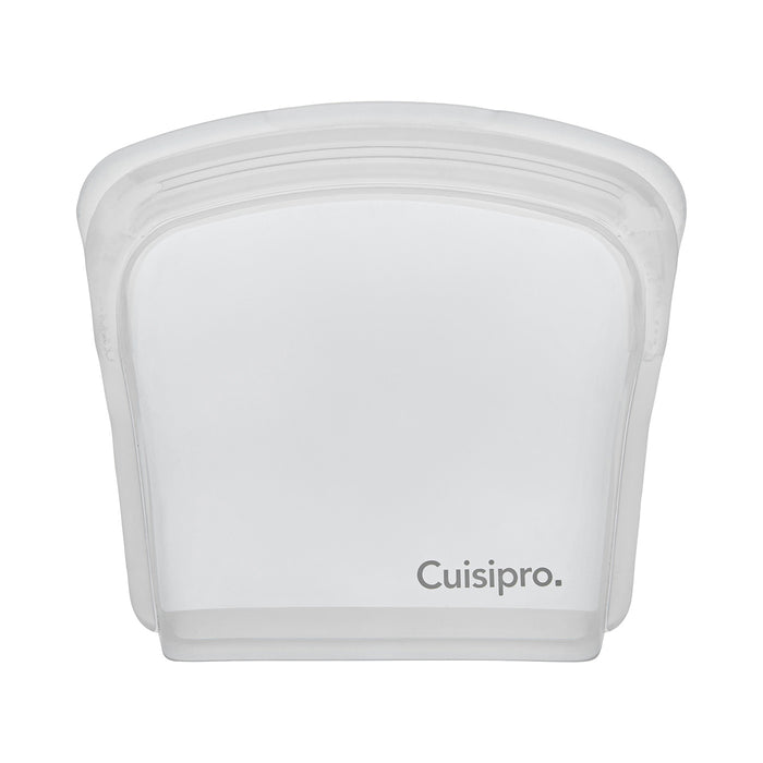Cuisipro Pack-It Silicone Reusable Storage Bag, Set of 2, 200ml/6.75 oz, Clear