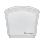 Cuisipro Pack-It Silicone Reusable Storage Bag, Set of 2, 200ml/6.75 oz, Clear