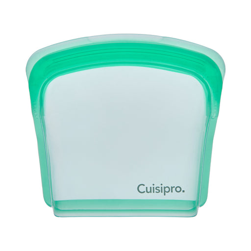 Cuisipro Pack-It Silicone Reusable Storage Bag, Set of 2, 200ml/6.75oz, Green