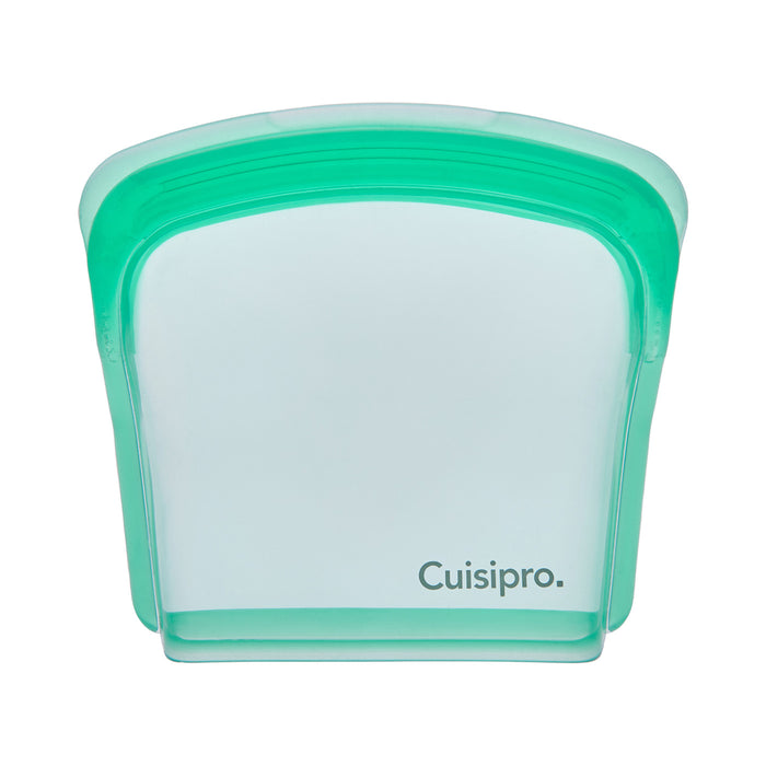 Cuisipro Pack-It Silicone Reusable Storage Bag, Set of 2, 200ml/6.75 oz, Green