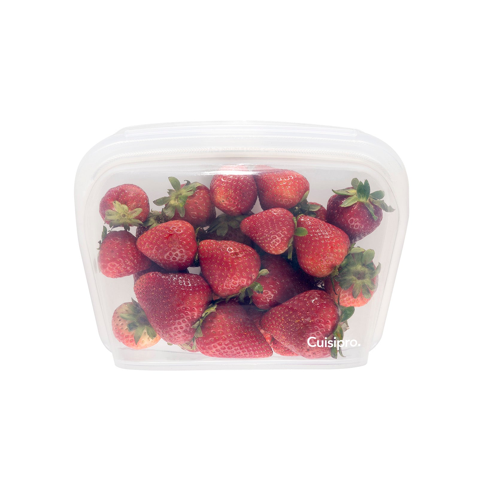 Cuisipro Pack-It Silicone Reusable Stand Up Storage Bag, 1300ml/44 oz, Clear