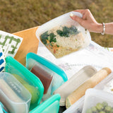 Cuisipro Pack-It Silicone Reusable Stand Up Storage Bag, 1300ml/44 oz, Clear