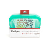 Cuisipro Pack-It Silicone Reusable Stand Up Storage Bag, 1300ml/44 oz, Green